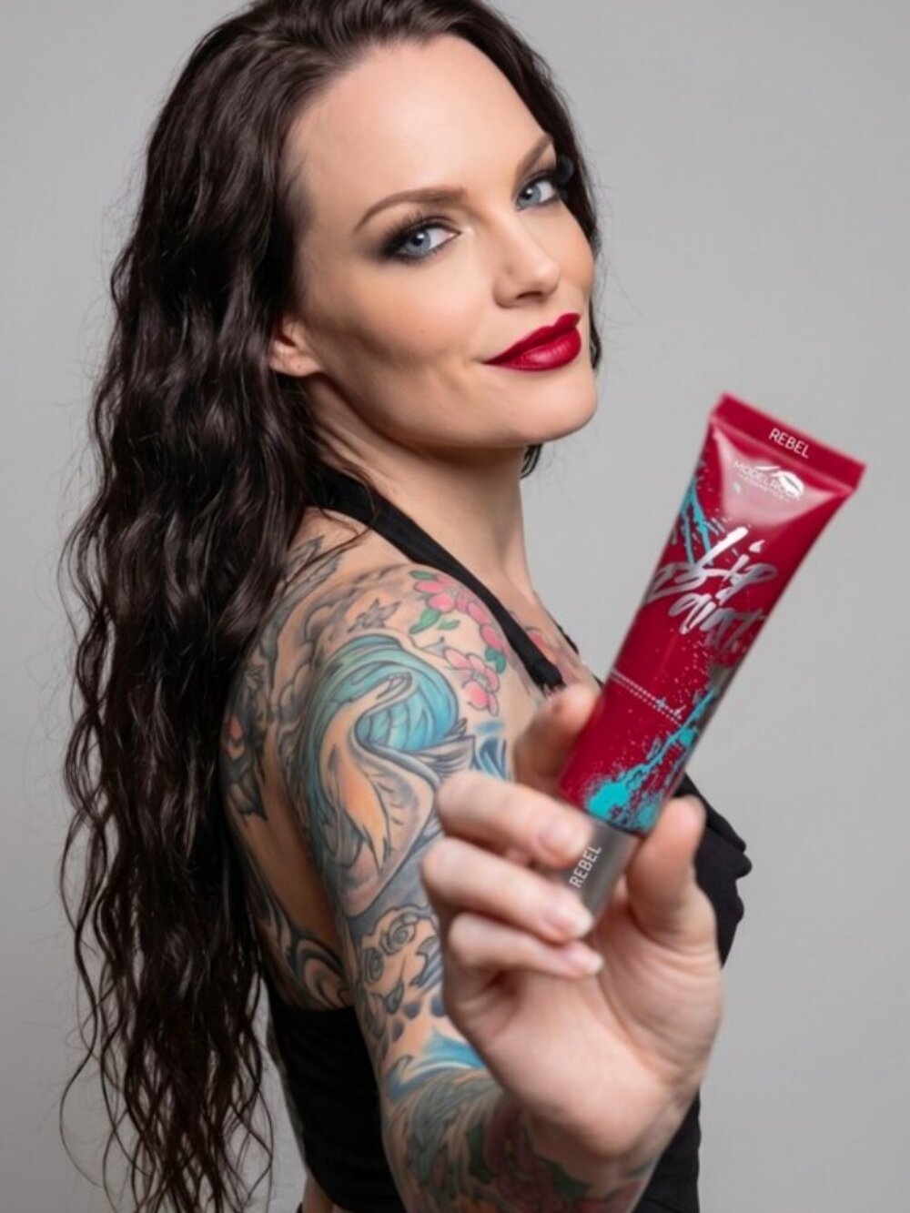 Modelrock ✦ Graffiti Lip Paint Red ✦ Glossy Full‑Coverage Vegan Longwear 10mL - Picture 1 of 8